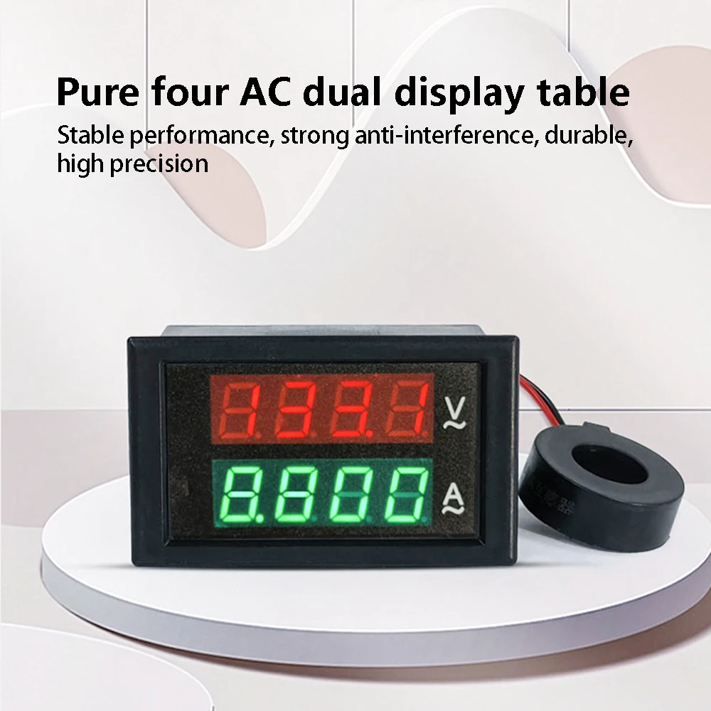 DL85-2042A lithium Battery Monitor Ammeter Voltmeter AC80-300V 0-100A LED Digital Red And Green Display