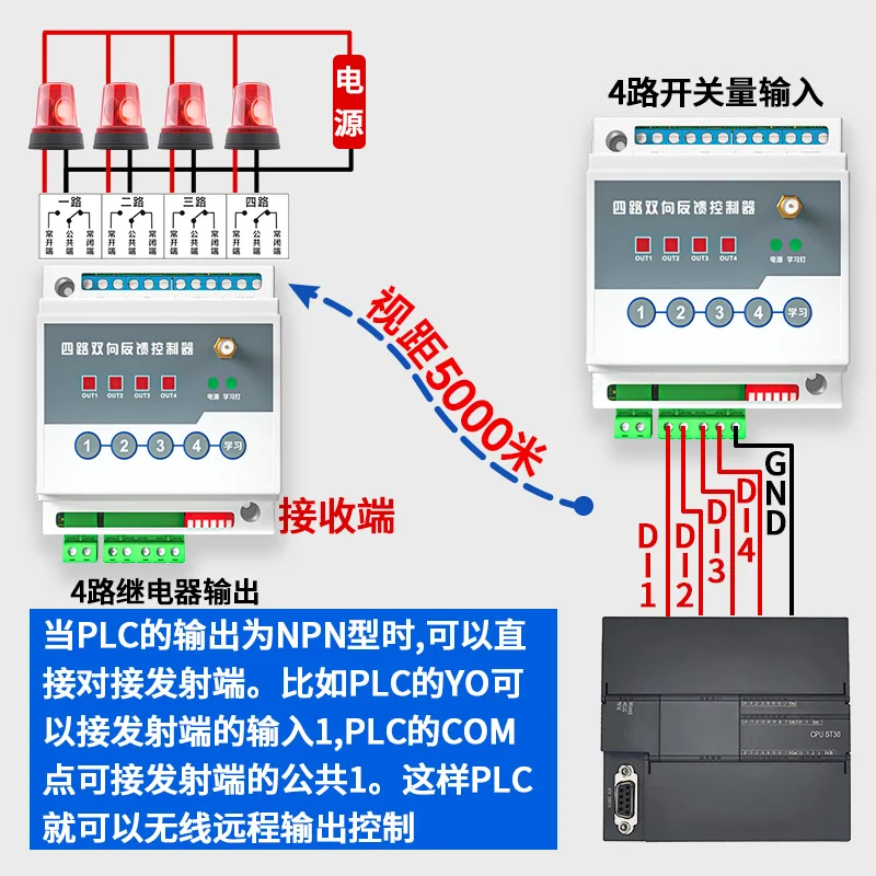 PUFFINS Switch Wireless Transmission Module Remote Control Switch Wireless Two-Way Feedback Relay