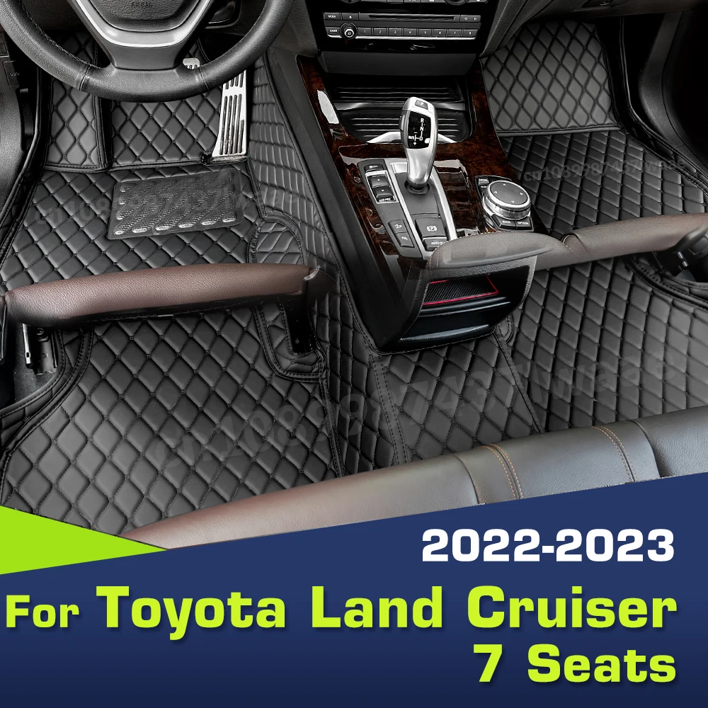 

Автомобильные коврики для Toyota Land Cruiser 7 мест 2022 2023 на заказ, автомобильные подушечки для ног, автомобильный ковер, аксессуары для интерьера