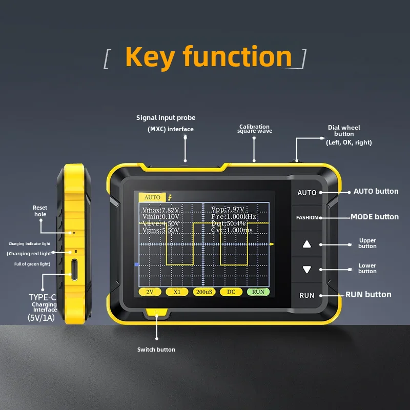 Portable Digital Oscilloscope Fnirsi-dso 152 Handheld Small Size For Beginners Teaching Repair Portable Digital Oscilloscope