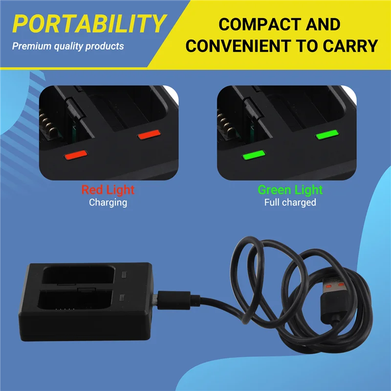 ABDE-SJCAM C300 شاحن الملحقات الطاقة ل SJCAM C300 كاميرا رياضية بطارية احتياطية قاعدة شاحن