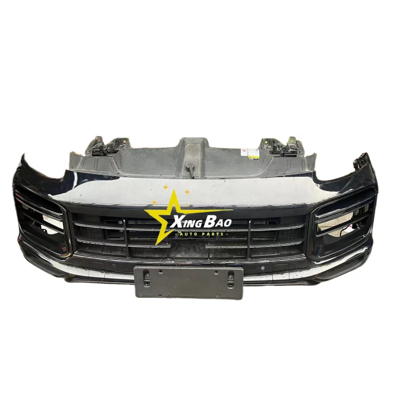 Hot Selling Body Kit For P-orsche Cayenne Front  Bumper With Grille Headlight   bumper  nose end