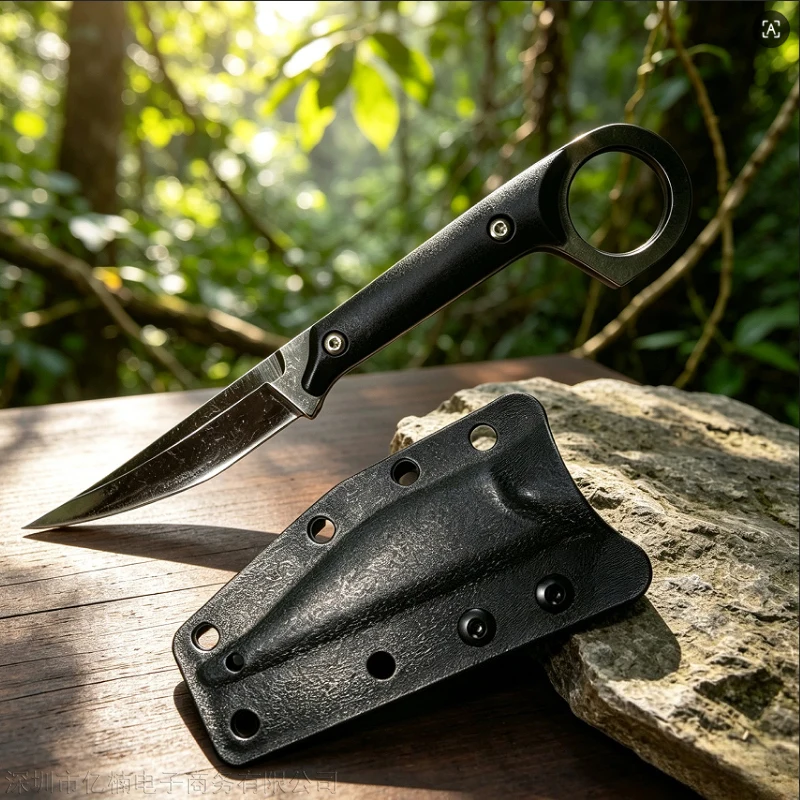 2026 New Outdoor knife - bestselling Edc knife with G10 handle and k sheath - hiking, fishing, survival knife, camping tool