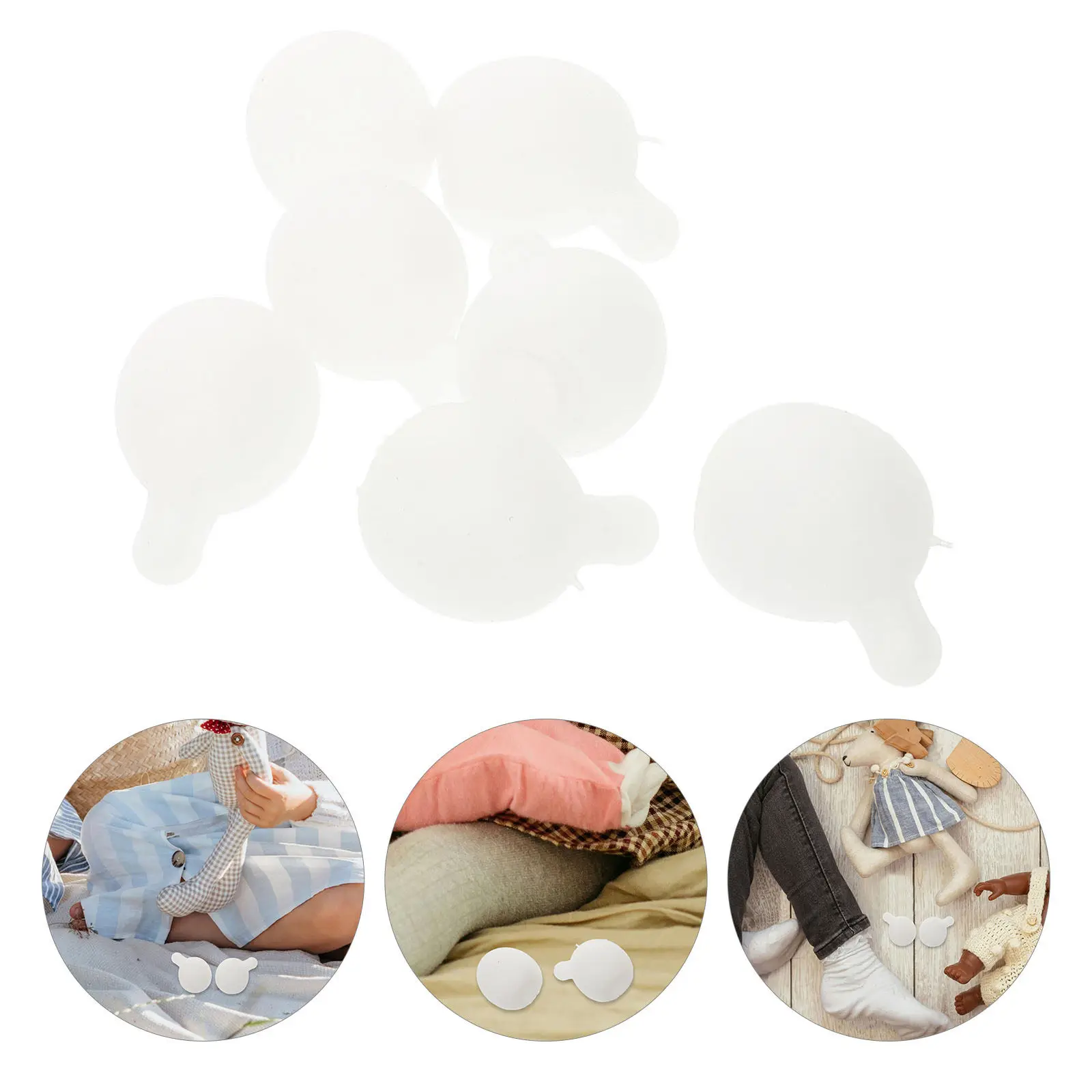 

10Pcs Blow Bubble Inner Core Soft Rubber Inserts for DIY Stress Ball Craft Accessories Crochet Crochet Ball Replacement Parts