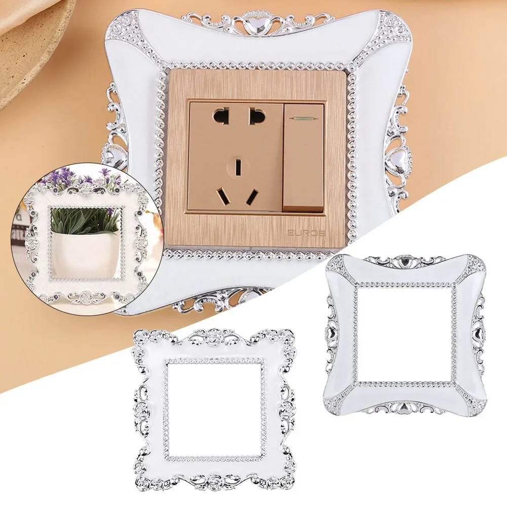 New Switch Sticker Switch Cover European Creativity Panel Covers Resin Light Switch Surround Resin Wall Sticker Socket Sticker