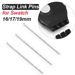 10pcs 16mm 17mm 19mm 20mm Watchband Link Pins for Swatch Stainless Steel Bars Leather Wristband Pin Watch Rod Strap Accessories