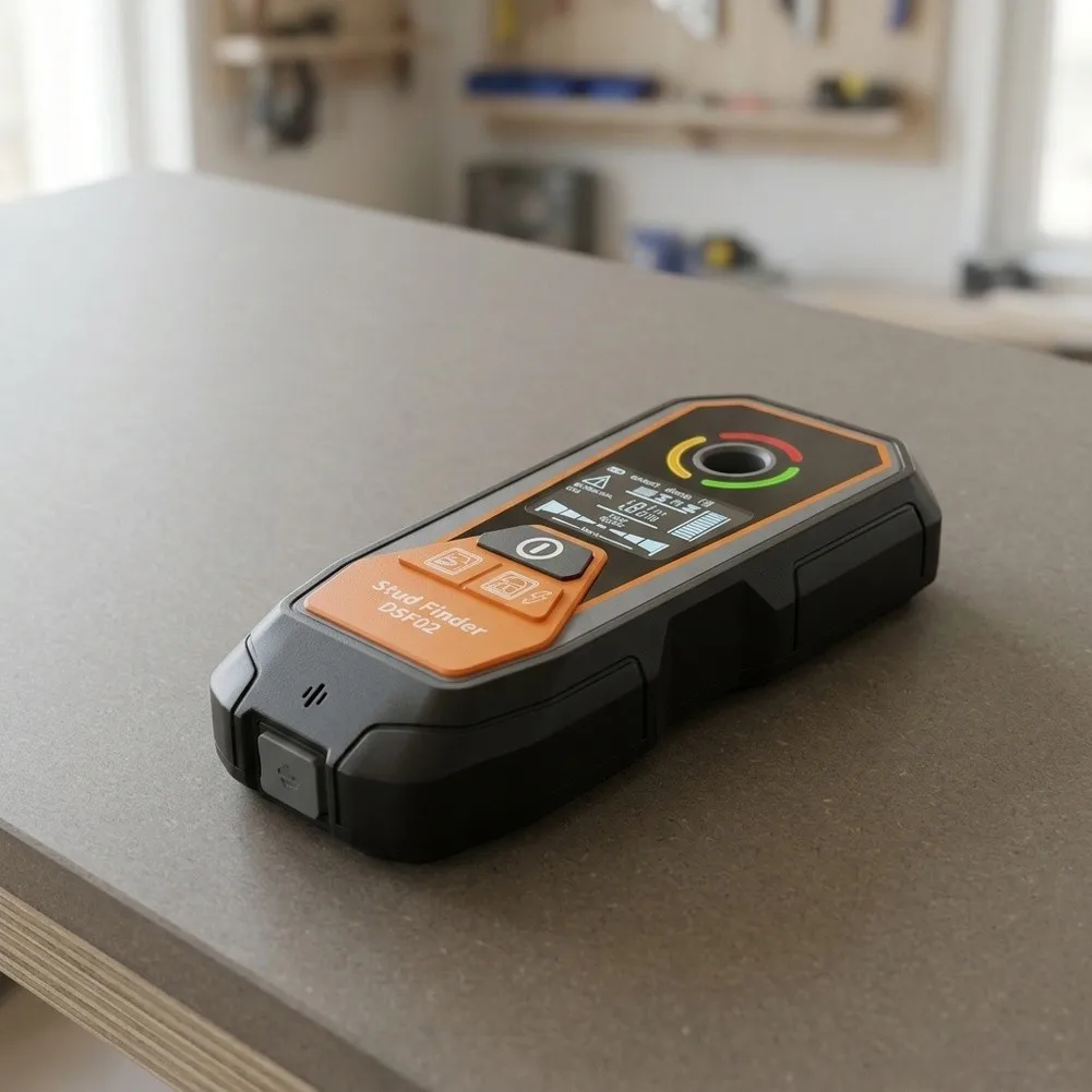 DSF02 Handheld Wall Detector Supporting Drywall Brick and Wood Wall Applications with Depth Readings and Alarms