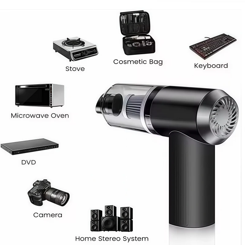 مكنسة كهربائية للسيارة لاسلكية 9000Pa شحن USB 1200 مللي أمبير في الساعة أجهزة تنظيف محمولة مكنسة كهربائية صغيرة للرطب والجاف منزلية