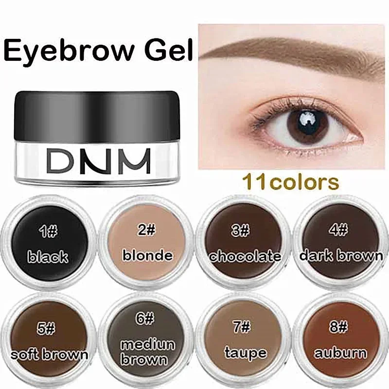 Eyebrow Enhancers 11 Colors Makeup Waterproof 3D Natural Eye Brow Pomade Eyebrow Gel Caramel Brown Professional Makeup