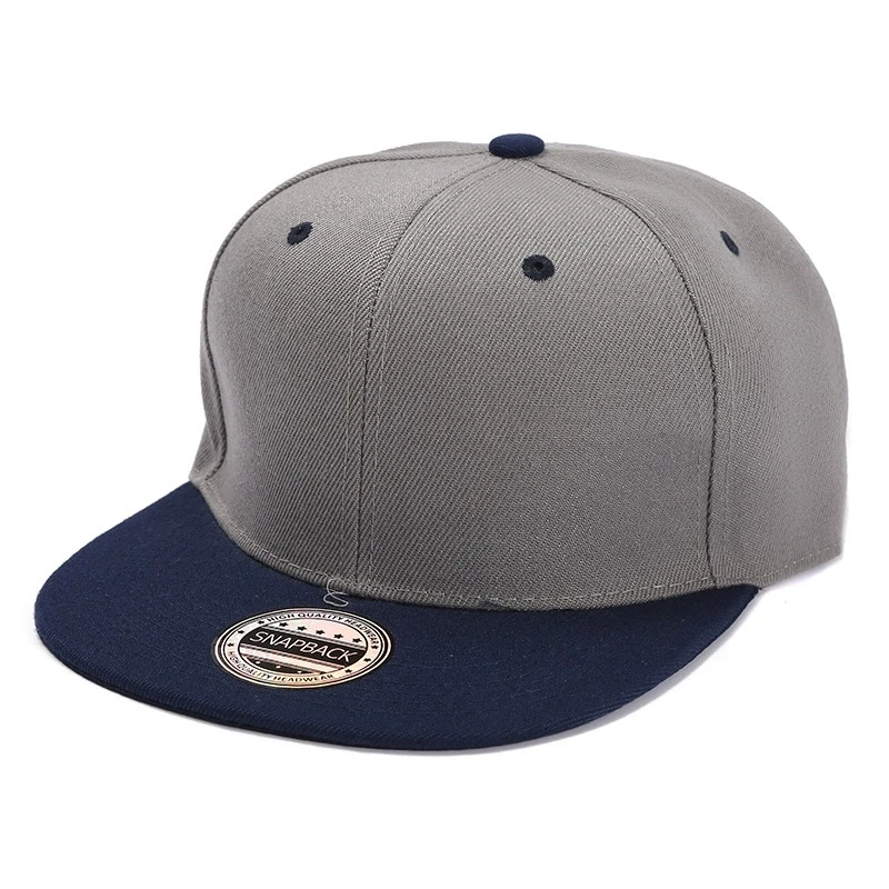 Farbblockierte Baseballkappe mit flacher Krempe, vielseitiger Sonnenschutz und Sonnenschutzhut, Outdoor-Mode, Unisex, Street-Hip-Hop-Hut – Detail 2