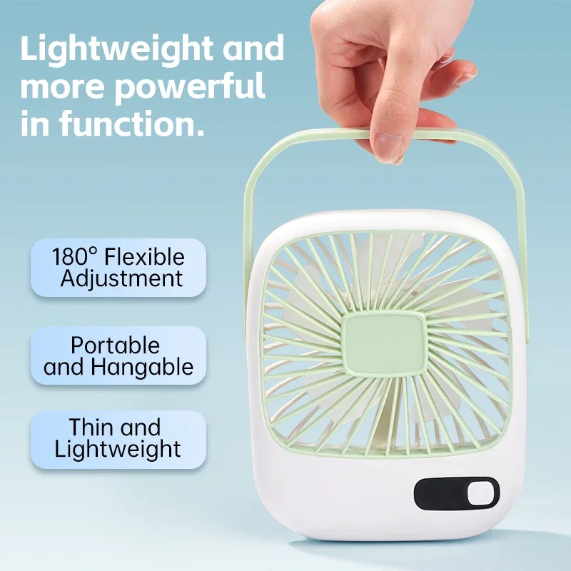 سطح المكتب مروحة قابلة للطي LED شاشة ديجيتال USB قابلة للشحن الألوان الطازجة المحمولة مكتب غرفة نوم مراوح كهربائية قابلة للتعديل