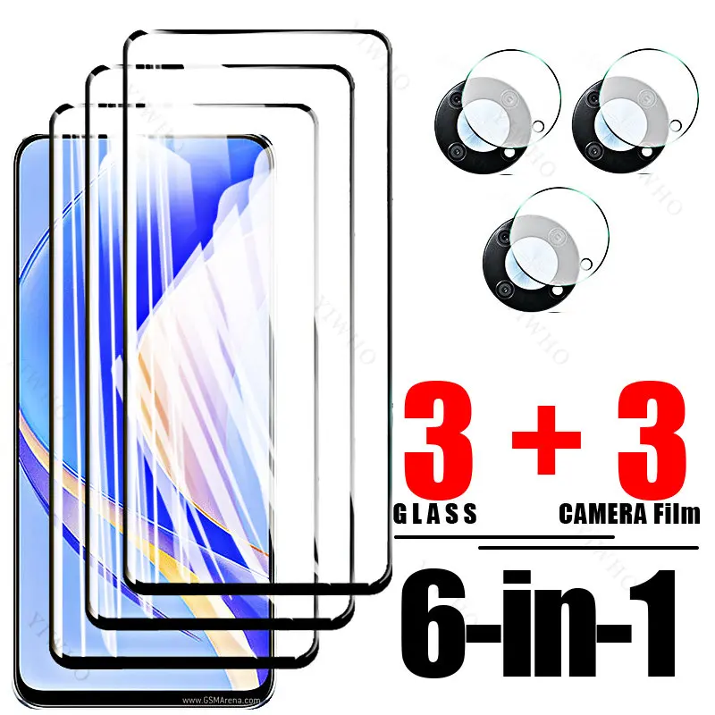 6in1 Full Cover Tempered Glass Case for Huawei Nova Y90 Screen Camera Protective Film Nova Y70 Plus Y61 Y60 Film Y 90 61 60 70