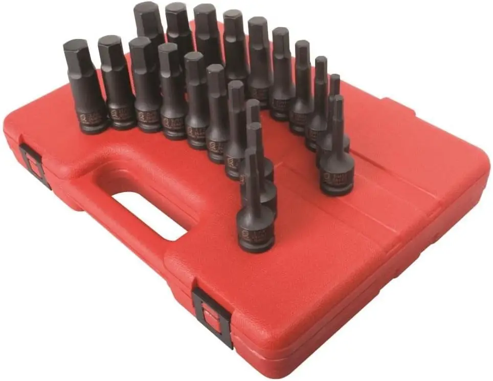 

1/2" Drive Master Impact Hex Driver Set, 20-Piece SAE/Metric, 1/4"-3/4", 6mm-19mm, Cr-Mo Steel with Heavy Duty Case