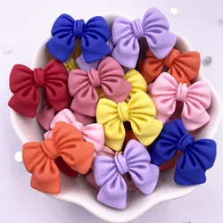 Figurines en résine colorée Kawaii, 20 pièces, nœud papillon de dessin animé, à dos plat, Scrapbook, accessoires de décoration pour la maison, artisanat OM201