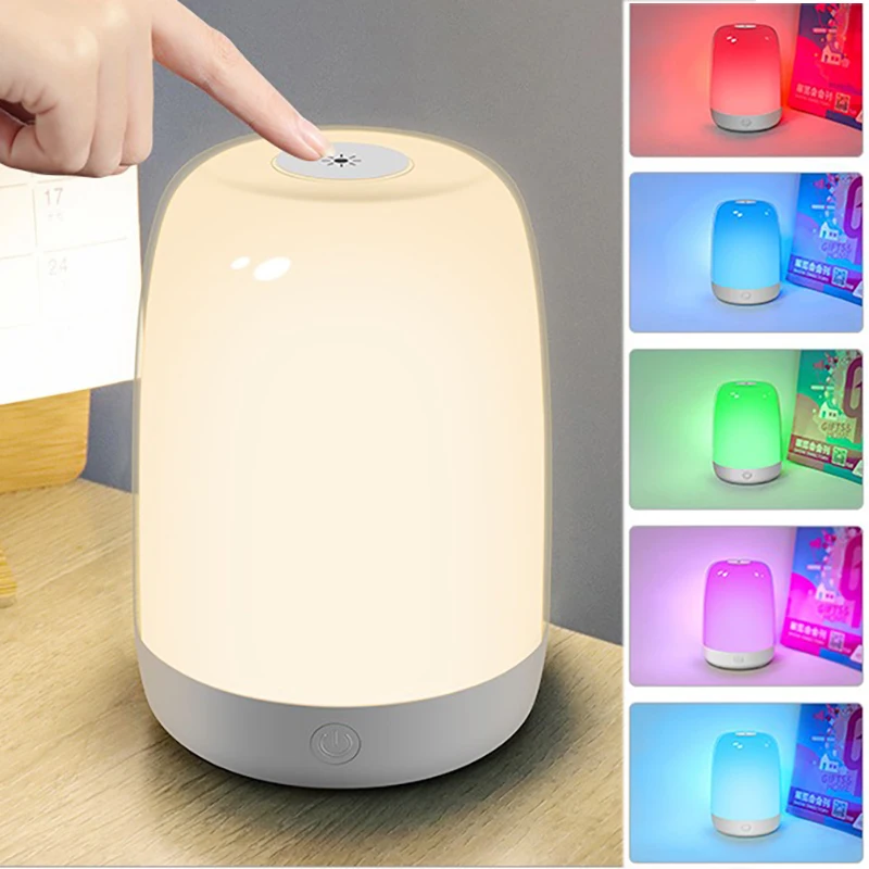 

Сенсорный ночник для пробуждения с имитацией восхода солнца, будильник, теплый белый прикроватный светильник, подходящий для детских спален