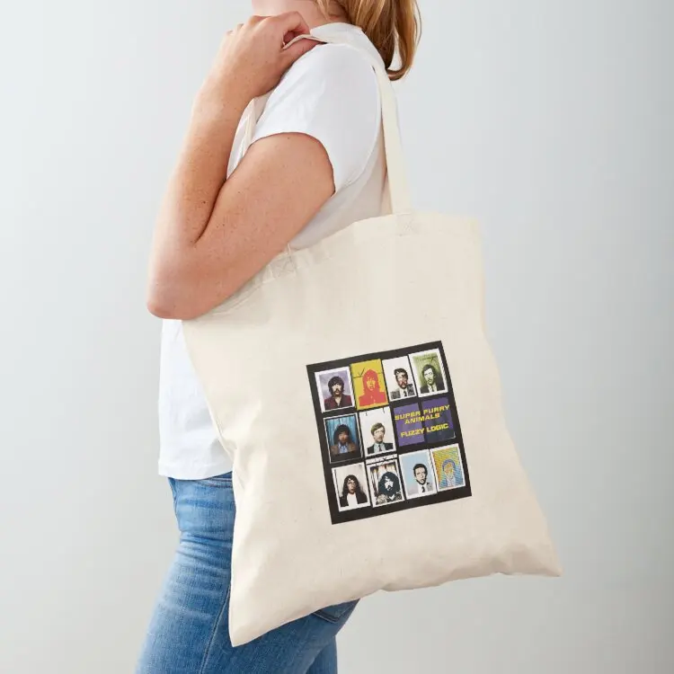 72 Super Furry Animals Fuzzy Logic Bolsa Tote de Lona para Mulheres Universitárias