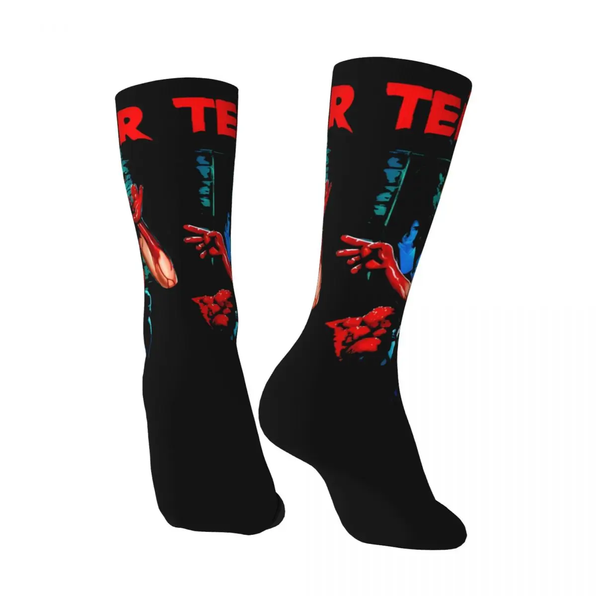 Terrifier 3 No Exit Hourr Clown Vintage Socks Autumn Stockings Kawaii Men Soft Breathable Socks Cycling Anti Bacterial Socks