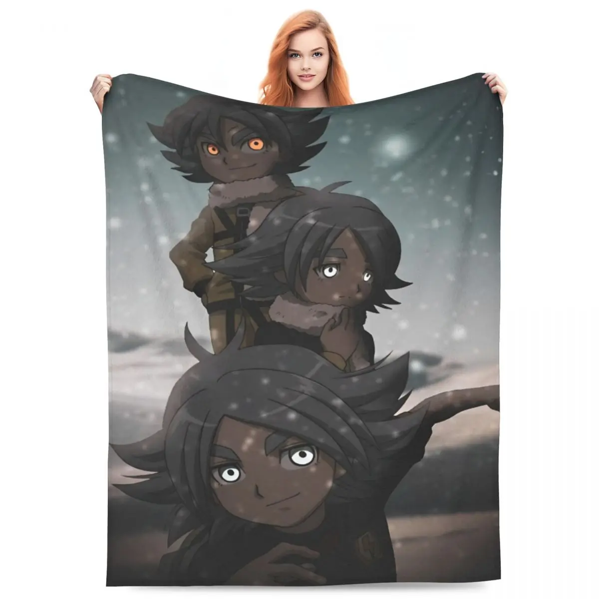 Inazuma Eleven Manta Franela Fubuki Shirou Mantas suaves para viajes al aire libre Edredón de dormitorio