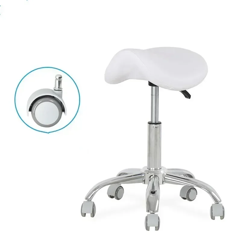 Taburete silla montar ergonómico y ajustable, silla giratoria ergonómica para oficina Dental, masaje, clínica, salón con ruedas