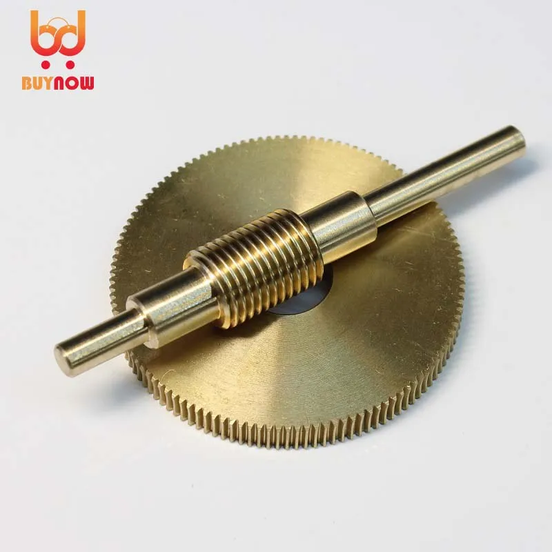 1:120 Speed Ratio Copper Brass Turbo Worm Gear Suit 120 Teeths 2019-059 12mm Bore 5mm Diameter 75mm Worm