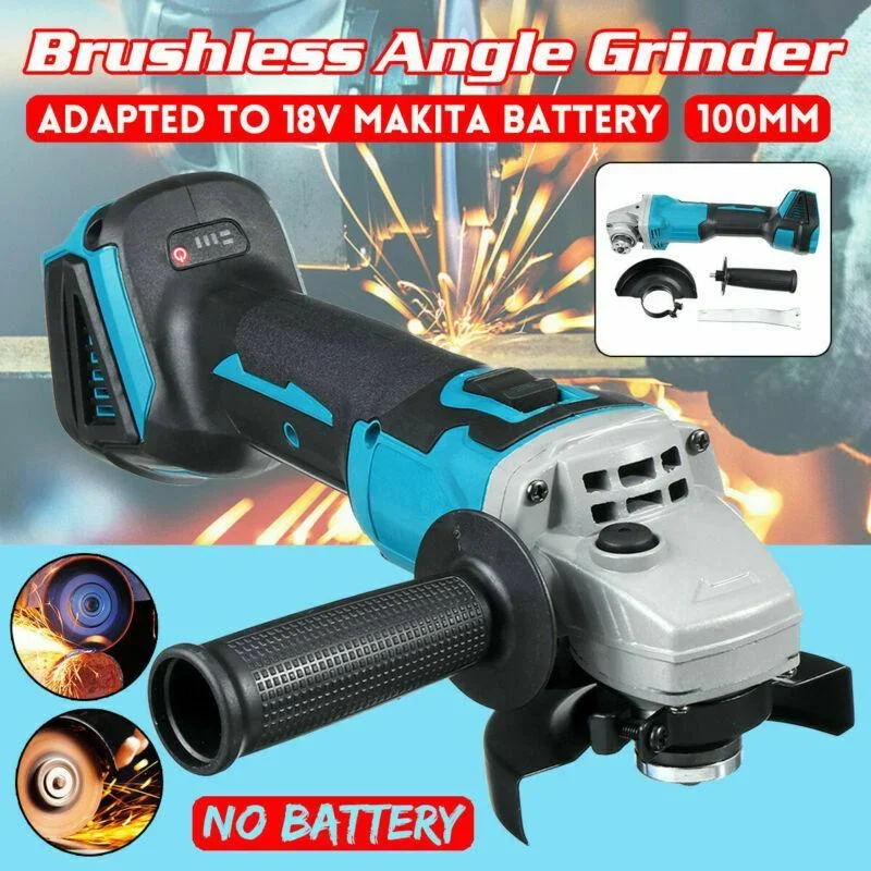 18V 100/125mm Cordless Brushless Angle Grinder for Makita Li-ion Battery ( NOT INCLUDE BATTERY)