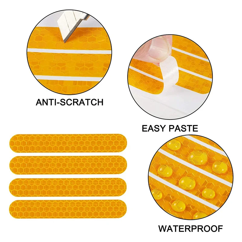 

【Секь-только!】16X светоотражающие наклейки, водонепроницаемые предупреждающие полосы, ночные светоотражающие наклейки для Ninebot Max G30