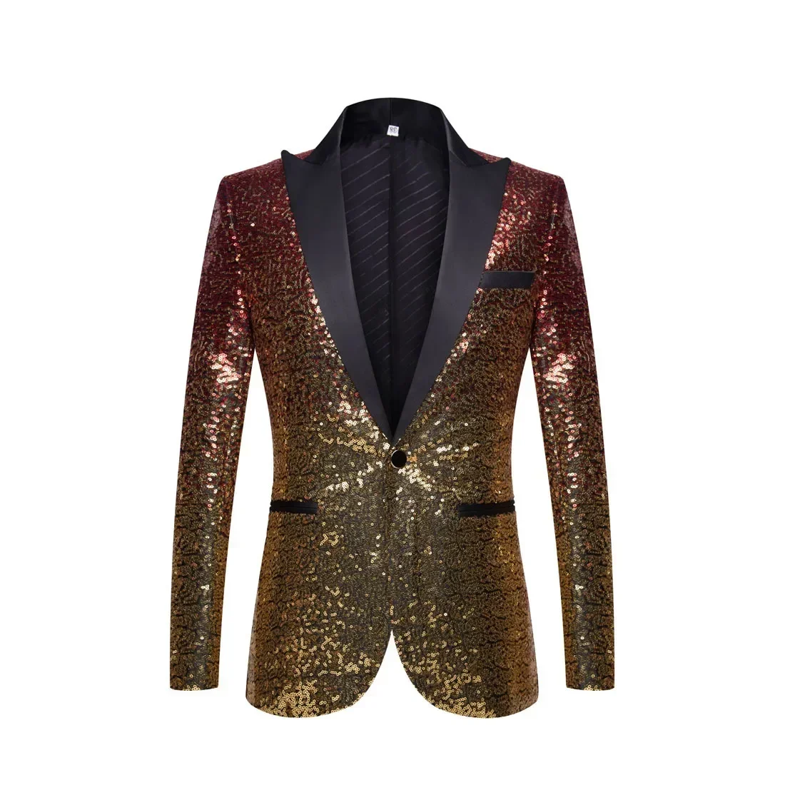 Abito da uomo di lusso Blazer con paillettes sfumate Best Man elegante uomo sposo Business Work Wear Office Lady Jacket Coat Prom Dress