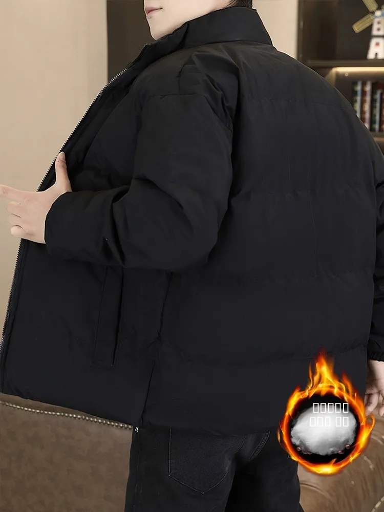

Мужская зимняя утепленная хлопковая куртка с пуховым наполнителем, теплая, повседневная, универсальная верхняя одежда для молодежи, на молнии