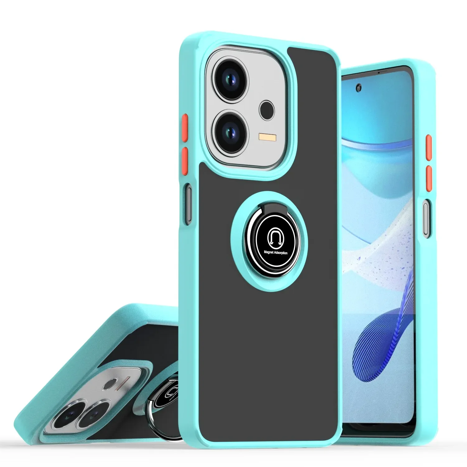 Armor Holder Funda for OPPO A40 4G / A40M Case Magnetic Ring Stand Cover for OPPO A3X 4G Full Protective Shockproof Cover