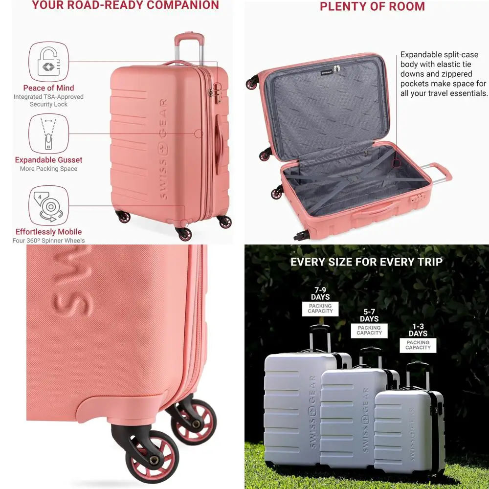 

SwissGear 7366 Signature Coral Almond 23 Expandable Hardshell Spinner with TSA Lock