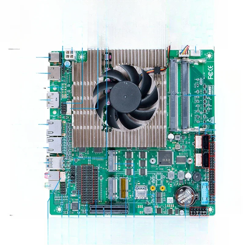 Ultra industrial control main board dual network multi-serial port mini ITX advertising cash register touch all-in-one machine
