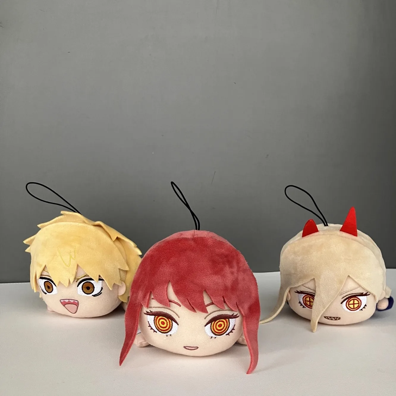 Anime Denji Makima Power Plush Keychains Small Pendant Kids Stuffed Toys For Children 15CM