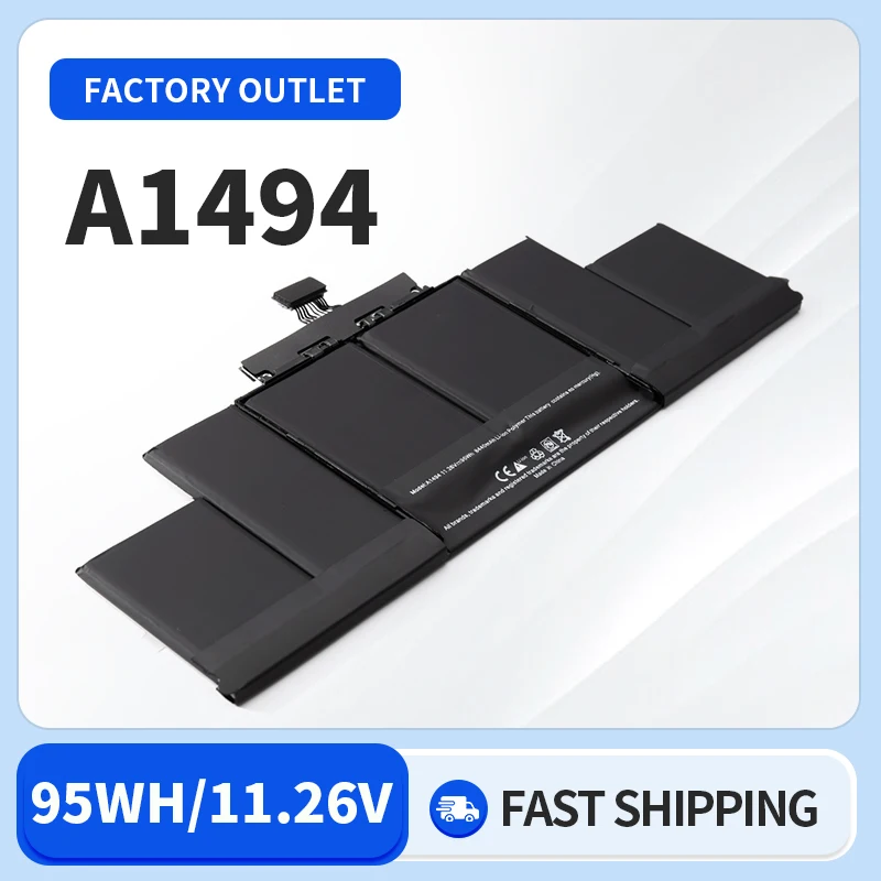 Somi A1494 A1417 Laptop Battery for Apple MacBook Pro 15