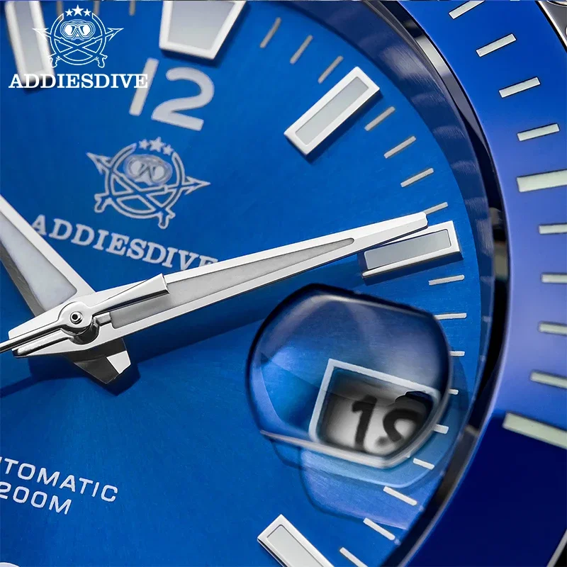 

ADDIESDIVE Men‘s Watch AD2505 200M Waterproof BGW9 Super Luminous Sapphire Glass 8215 Movement Automatic Mechanical Watches
