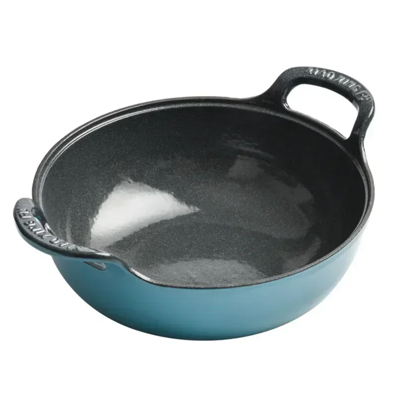 Household Enamel Cast Iron Pot Multifunctional Cooking Hotpot Nonstick Iron Stew Pot Clay Pot for Cooking Excellence