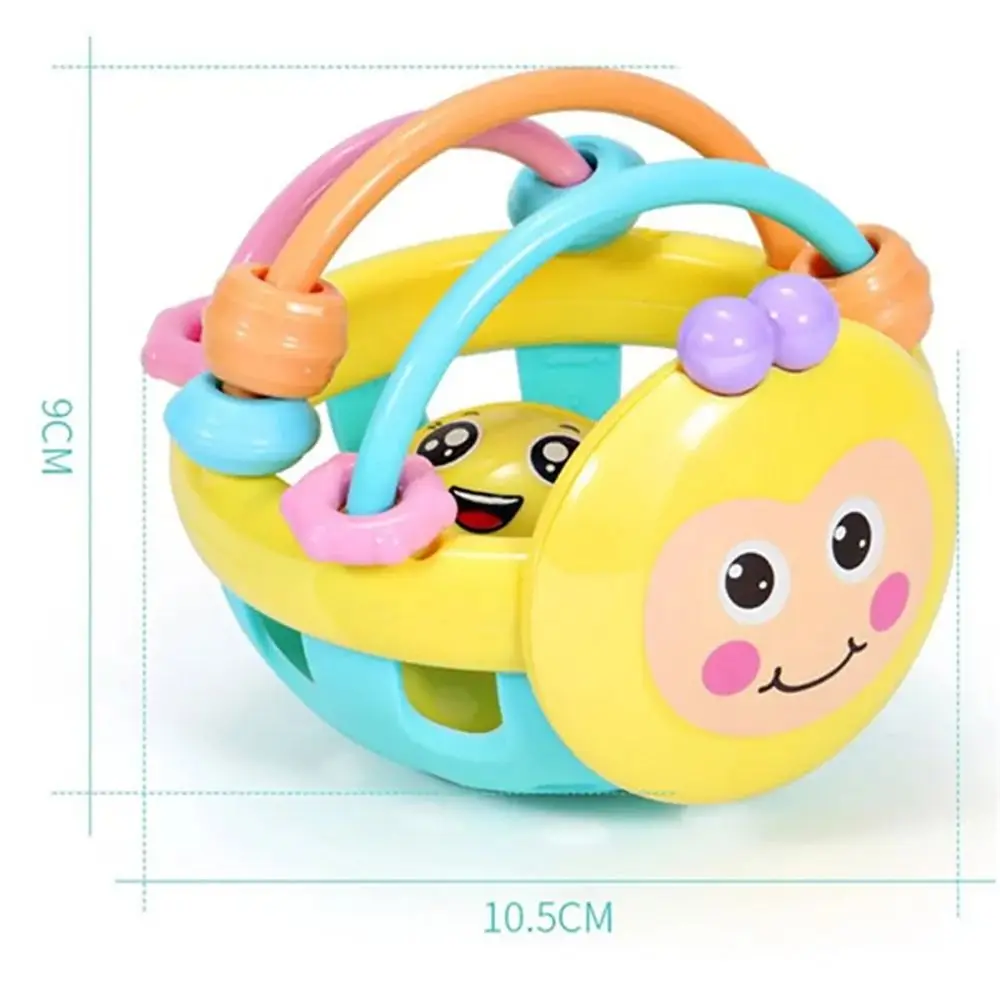 1Pcs Neue Bee Form Weiche Zahnen Spielzeug Neugeborenen Frühen Bildungs Kunststoff Hand Glocke Entwickeln Infant Touch Hand Greifen Ball