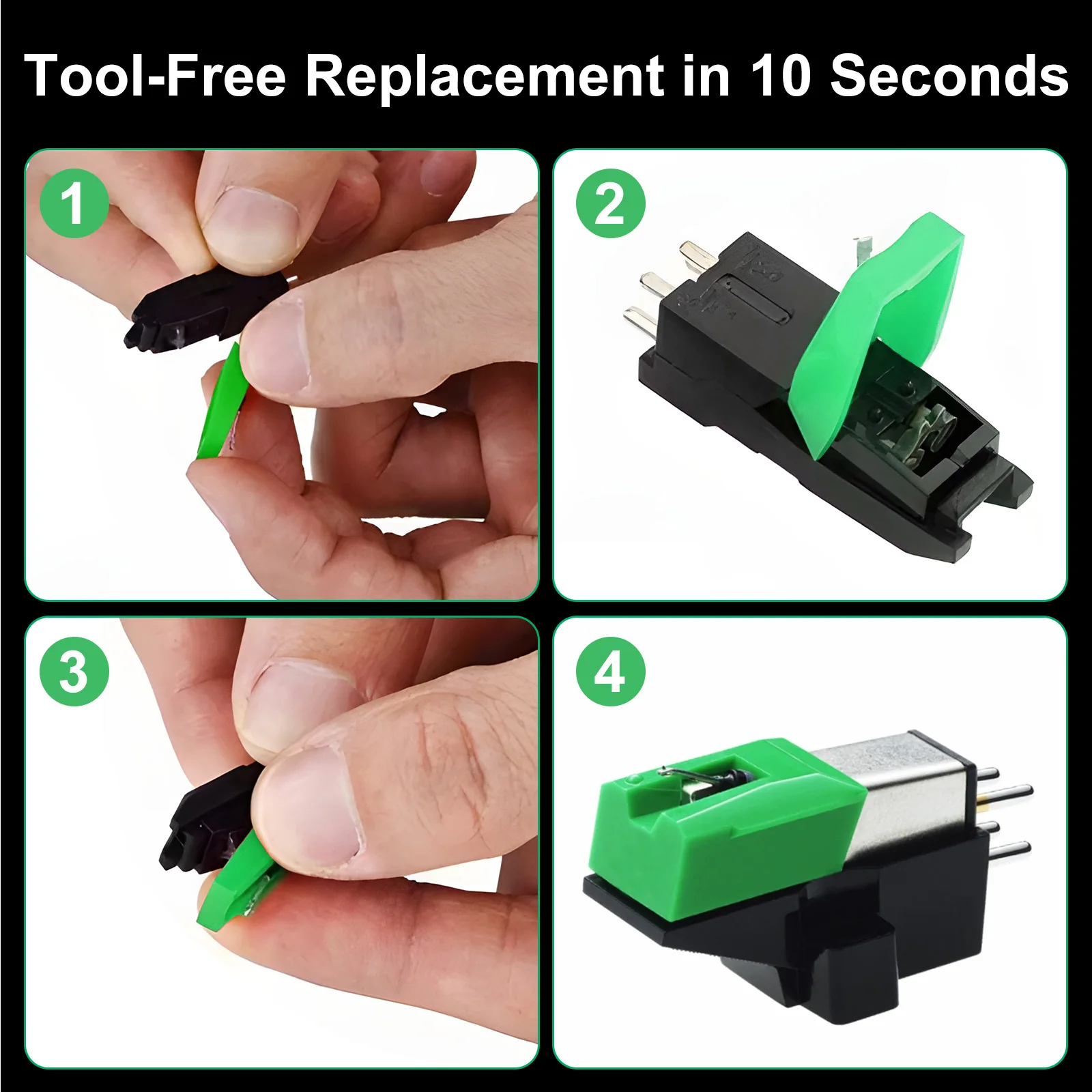 Record Player Needle Replacement for AT-VMN95E Stylus,Elliptical Turntable Needle for Audio-Technica AT-LP120X image 4
