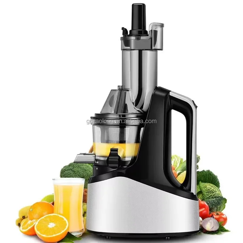 240W AC Motor Slow Juicer with 76mm Wide Chute Cold Press Extractor for Antioxidant Juice New Generation Pounding Head Design