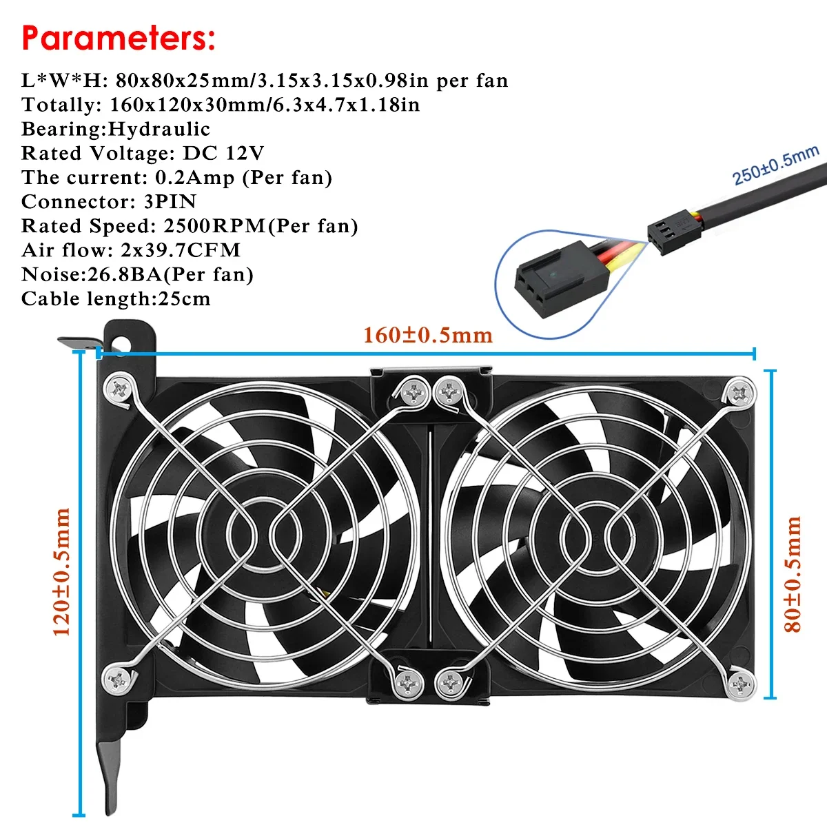 Variant: Hydraul 8CM Dual Fan