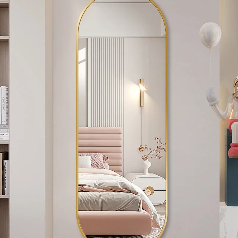 

Full-body wall-mounted aluminum alloy floor-to-ceiling , wall-mounted fitting mirror behind the door, explosion-proof