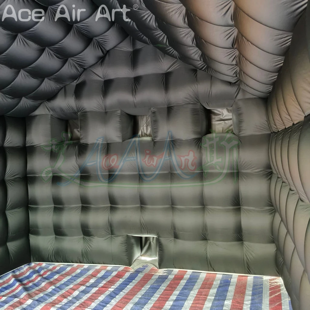 Barraca inflável do clube da festa grande preto inflável da barraca do clube para o casamento do quintal do aniversário