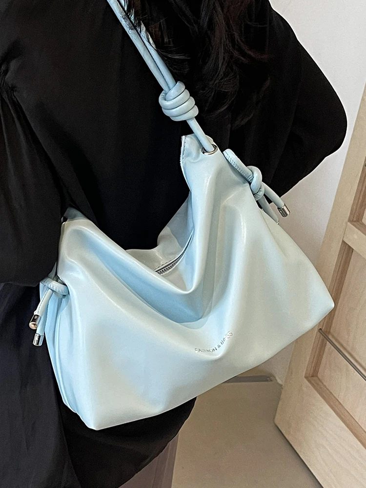 

Trendy Designer Solid Large Totes Shoulder Bag for Women Casual Handbag and Purses 2024 New Vintage Ladies Messenger Bags