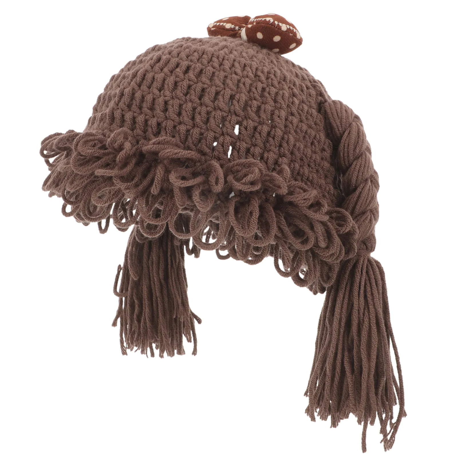 

Infant Warm Hat Baby Knitted Beanie Handwoven Winter Toddler Cap Soft Yarn Braids Decor Newborn Baby Girl Winter Hat