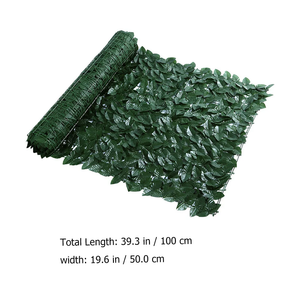 

1pc Simulation Green Leaves Fence Decor Dark Green Artificial Leaf Fence For Garden Balcony Yard Outdoor Plant Decor Resists