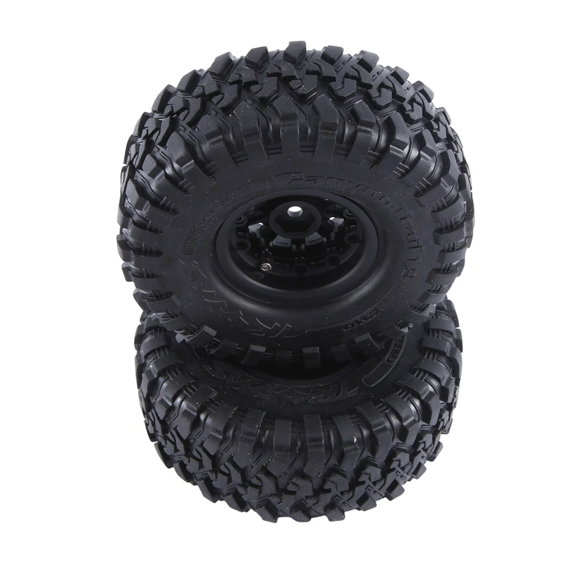 4Pcs 120Mm Metal 1.9Inch Beadlock Wheel Rim Rubber Tire Set For 1/10 RC Crawler Car Traxxas TRX4 RC4WD D90 Axial SCX10