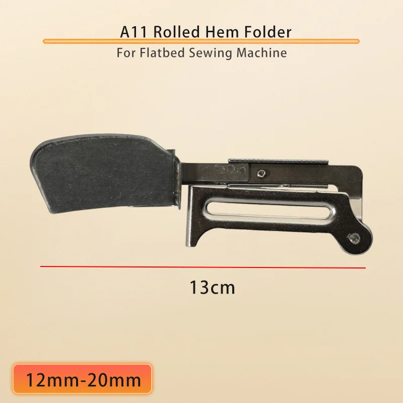 12MM-20MM New Adjustable Width Rolled Hem Folder A11 For Sewing Machine Binding Attachment