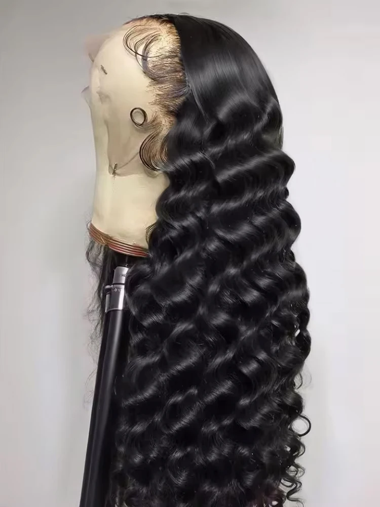 

250 Плотность Свободная волна 13x6 HD Парики из натуральных волос на кружеве спереди Бразильские 40 дюймов Глубокие вьющиеся 13x4 360 Кружевные фронтальные парики для женщин