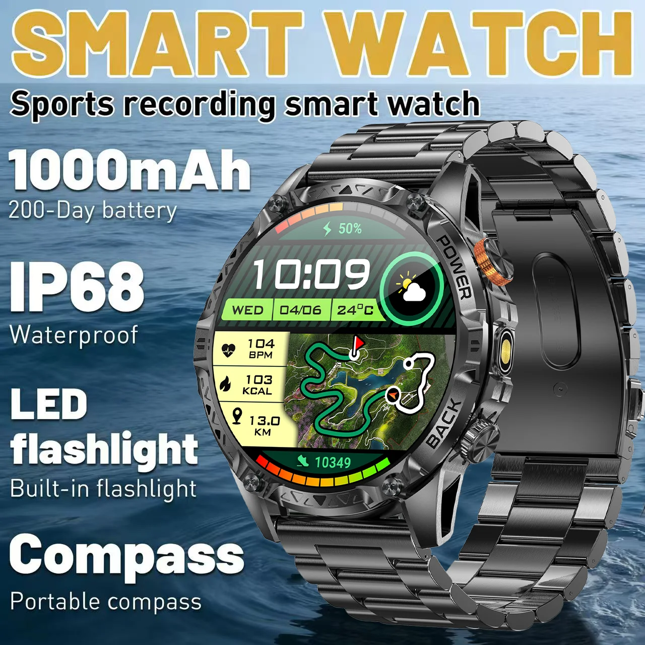 The New Watch Has Smart Sports Features, a 1,000mah Battery, Fitness Tracker, 100+ Sports Modes, and Support for Wireless Calls