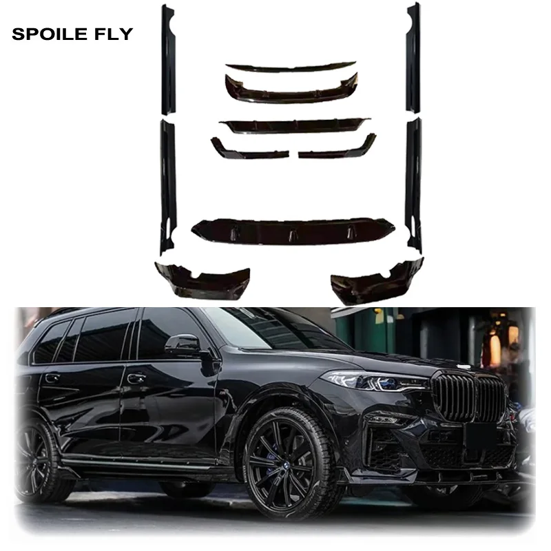 New Design 12PCS 2019 To 2022 For BMW X7 G07 M Sport Rear Diffuser Spoiler Side Skirts Splitter Front Bumper Lip By All Body Kit