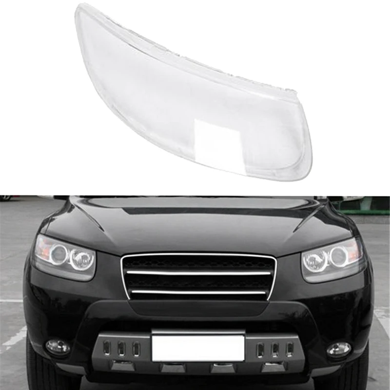 Cubierta de lente transparente para coche, cubierta de faro delantero de repuesto para Hyundai Santa Fe 2008, 2009, 2010, 2011, 2012, derecha